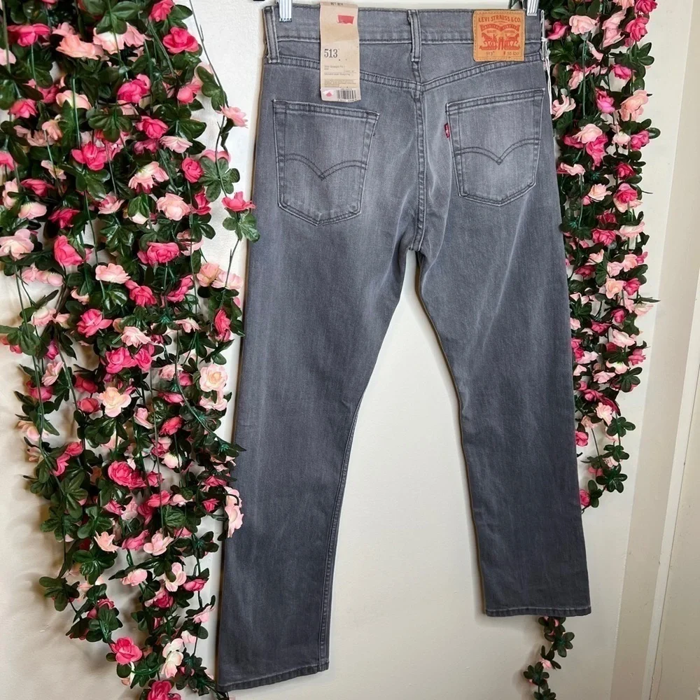 Levi's Gray Slim Straight Denim Jeans Men's 30x30 Casual Work Outdoor
